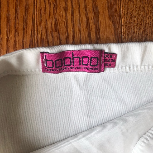 Boohoo Side Cut-out White Midi Skirt - Picture 2 of 4